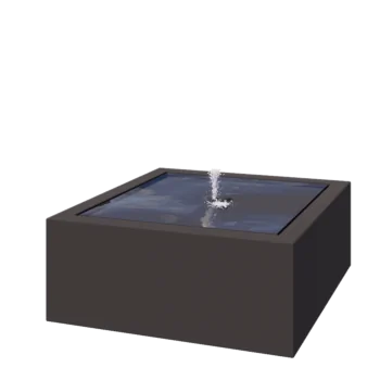 Alumiininen suihkulahde - Lyra - 100 x 100 x 40 cm - RAL7016 matta (antrasiitinharmaa) - LED-valaistuksella