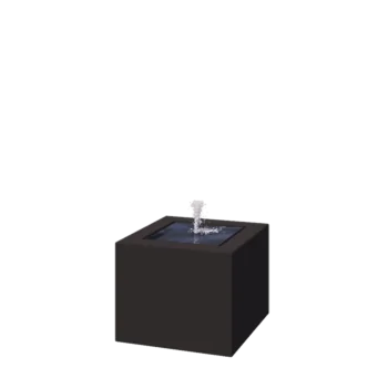 Alumiininen suihkulahde - Lyra - 50 x 50 x 40 cm - RAL9005 matta (musta) - LED-valaistuksella