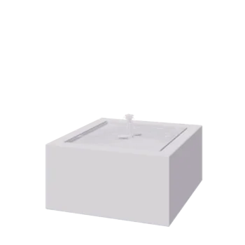 Alumiininen suihkulahde - Lyra - 80 x 80 x 40 cm - RAL9010 matta (valkoinen) - LED-valaistuksella