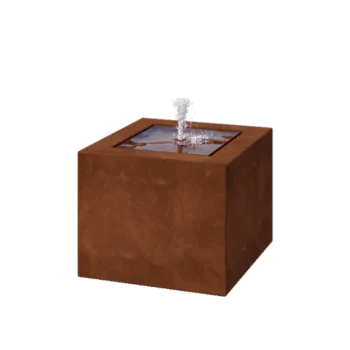 Corten-teräksinen suihkulahde - Lyra - 50 x 50 x 40 cm - Ilman LED-valaistusta